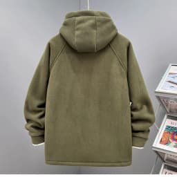 Men autumn winter warm fleece jacket new style extra size hooded fleece and thick zipper sweatshirt oversized 13xl 190kg