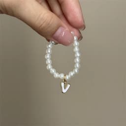 For Mini Labubu Pendant Accessories Letter Pearl Necklace For 4.0 Labubu Pin for Love Series Doll Accessories Dolls' Decoration
