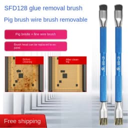 Ansiki SFD128 Hard Brush for Mobile Phone Motherboard Repair, Mainly Used for IC Pad Cleaning and Soldering Oil Cleaning.