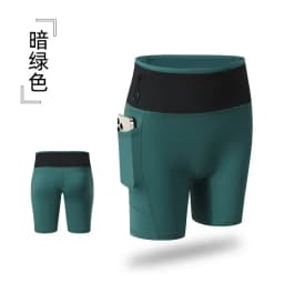 Women Summer Running Compression Shorts Quick Dry Marathon Trail Running Training Tights Sports Leggings Gym Pockets Yoga Pants