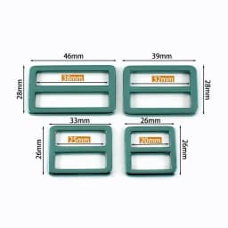 5Pcs 20-38mm Metal Ring Buckle Tri-Glide Slider Clasp Webbing Bag Strap Adjust Hooks Dog Leash Loops DIY Hardware Accessories