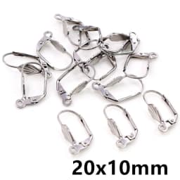 20pcs 316L Stainless Steel Geometric Earring Stud Earring Posts Connector Fashion Styles DIY Jewelry Making Findings Accessories