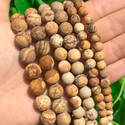 Natural Stone Round Flame Stone Beads Yooperlite Fire Sodalite Loose Spacer Beads for Jewelry Making DIY Bracelets Necklace 15''