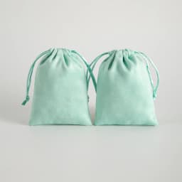 50Pcs Jewelry Flannel Drawstring Bag Velvet Suede Gift Packaging Pouch Ring Earring Bracelet Keychain Storage Pouch Candy Pocket