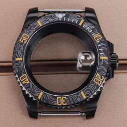 PVD Black NH35 40mm Men's Watch Case Sapphire For SUB Seiko NH35 NH36 NH38 NH34 Miyota 8215 ETA 2824 Movement Yacht-Master 20ATM