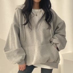 Women Hoodie Harajuku Loose Oversized Solid Color Top Half Zip Up Sweatshirt Female Casual Long Sleeve Pocket Hooded Coats 2025