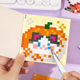 4Style 24pcs/bag Pixel Story Bead Scenery Sticker Book Handbook Material Stickers DIY Photo Frame Scrapbook Notebook Cup Laptop