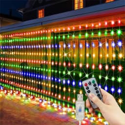 Wedding Outdoor USB Plug-in Festoon Curtain LED String Lights Remote 8 Modes EID Mubarak Bedroom Ramadan Home Decoration 3/4/6m