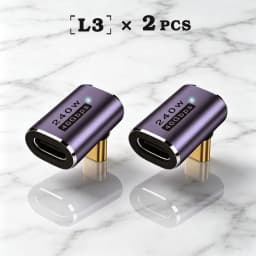 UGOURD 40Gbps Extension Cable Adapter USB C Male to USB C Female Adapter Angled Type C to C Converter 240W With Indicator Light