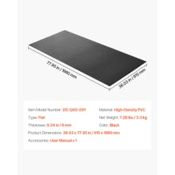 SucceBuy Treadmill Mat for Carpet Floor Exercise Equipment Mat for Elliptical Walking Pad High Density PVC Protector for Home