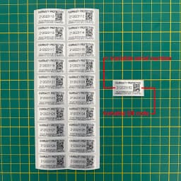 100pcs Protective Warranty Stickers 30mm x 15mm Security Seal Tamper Resistant Variable Serial Number QR Code Sticker