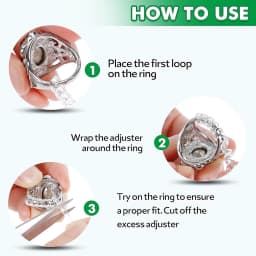 5 Pack Ring Size Adjuster - with 3 Sizes Clear Ring Sizer Adjuster for Loose Rings,Spiral Silicone Tightener Set