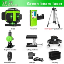 Clubiona 12 and 16 lines Professional Floor Ceiling Remote Control Green Line Laser Level with Pulse mode