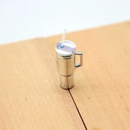 1/12 Scale Dollhouse Mini Simulation Tumbler Cup With Straw Mini Insulated Water Cup Pretend Play Doll Accessory