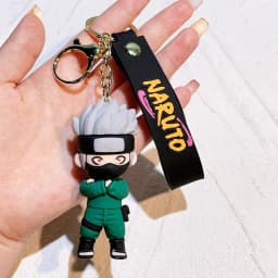 Cartoon PVC Naruto Anime Peripheral Keychain Naruto Silicone Figure Car Key Chain Christmas, Halloween Gift