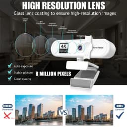 4K HD Webcam Autofocus Conference PC Live Broadcast Webcam USB Webcam Office Meeting House With Microphone 1080P HD Webcam