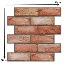 10/20/30PCS Self-Adhesive 3D Brick Wall Panels -0x30cm Waterproof Vintage Style for Bathroom Fireplace Decor Installation