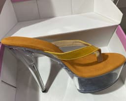 15-20 centimeter princess-style flip-flops, sexy nightclub high heels, 6-7 inch slender high heels, suitable for use in summer s
