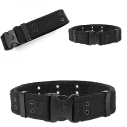 Men's Tactical Outer Belt Made of Nylon Material, with a Metal Fixing and Adjuster Buckle, Suitable for Outdoor Sports