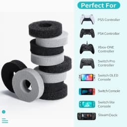 Precision Rings Aim Assist Rings Motion Control for ROG PS5 Steam PS4 Xbox Series X/S One Switch Controller Grips Sponge Rings