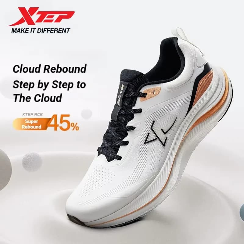 Xtep Qing Yun Go Male's Comfortable Cushioned Rebound Breathable Anti-Slip Durability Comfort Running Shoes 974219110025