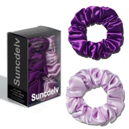 2PCS 100% Natural Silk Solid Color Hair Ties High Quality Hair Scrunchies Women Big Hairbands Hair Accessories 22Momme