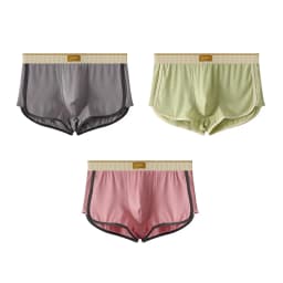 EXILIENS Modal 3pcs Striped Boxer Men Underwear Breathable Mens Boxers Cuecas Masculinas BoxerShorts Man Panties Size M3XL D6380