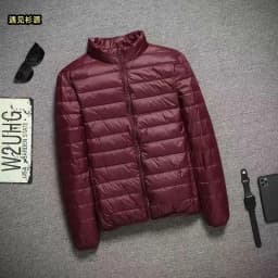 Ultra-Light down Cotton Jacket Spring Style Men's Casual Wear Slim Fit Zipper Closure Color Young Popular Fashion