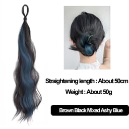 Highlight Synthetic Wig Hair Bundle DIY Self-winding Chignon Low High Ponytail Hair Extension Fluffy Braid Hair Bun Hairpiece