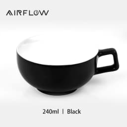 AIRFLOW Ceramic Coffee Cup Professional Embossed Latte Cup 240ml With Handle Milk Tea Cup Latte Espresso Vintage Coffee Mug