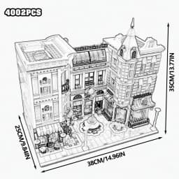 Premium Limited Collection Gift Large Classical City Street Architecture Building Blocks Multi Scene Bank Cinema Palace Detective Office Assembly Square Detailed Vintage Model Home Display Toy For MOC And Street View Collectors