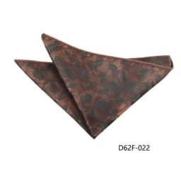 24cm Korean Style Leaf Floral Handkerchief For Men Suits Brown Red Pocket Square Polyester Woven Hanky Small Towel Tuxedo Cravat