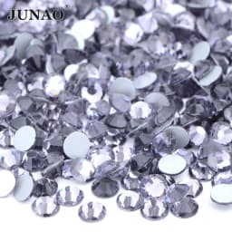 JUNAO 100Gross SS6 SS10 SS12 SS16 SS20 SS30 AB Color Glass Rhinestones Bulk Non Hotfix Flatback Strass DIY Nail Crystal Stones
