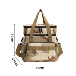 1pc Insulated Backpack Cooler Large Capacity Oxford Cloth Backpack Outdoor Travel Beer Bag Waterproof PEVA Lined Ice Bag
