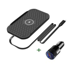 Bonola Silicone Car Wireless Charger Non-Slip Pad for iPhone 18Pro/17/16/15/14/13 Induction Fast Wireless Charging for Samsung