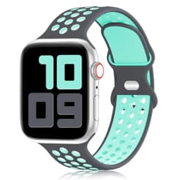 Sport Strap for Apple Watch Band 44mm 40mm 42-38-41mm 45 mm Air-hole Silicone Bracelet iWatch Series 9/8/7 6 SE 5 Ultra 2 49mm