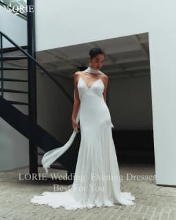 LORIE Exquisite A-Line Wedding Dress Sleeveless Corset Bride Prom Dresses Chiffon Bridal Gown 2025 Customized