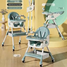 Babyfond Children's Dining Chair Multifunctional Variable Rocking Horse Baby Seat Foldable Recumbable Infant Dining Table