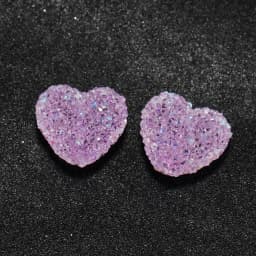 4pcs Shiny Hearts Shape Resin Pendant Charms for Earrings Necklace Jewelry Making Diy Supplies Accessories Phone Case Decoration