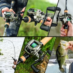 SOUGAYILANG SSX DC Baitcasting Fishing Reel Digital Control Longcast 7.2:1 Max Drag 10kg Baitcaster Reel 178g Fresh Seawater