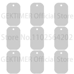 100Pcs Nameplate Laser Engraved Number Pendant for KeyChain Diy Making Aluminum Military Identity Tag Custom Personalized ID