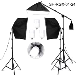 SH Photography Studio Softbox Lighting Kit Boom Arm for Video YouTube Continuous Lighting Professional Lighting Set Photo Studio