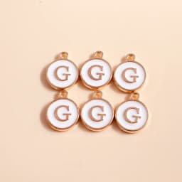 10pcs Cute Mini White Alphabet 26 Letters Charms Pendants for DIY Name Jewelry Necklace Bracelet Earrings Happy Birthday Gifts