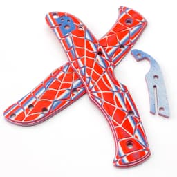 1pair G10 Blade Handle Grips for Spider Endua 4 C10 Folding Knife Patch Material Spider Web Grips DIY Accessories