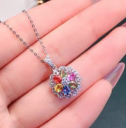 Big Bling Water Drop Pendant Real 925 Sterling Silver Long Chain Necklace for Women Fashion Jewelry Cute Statement Necklace