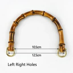 1/2Pcs Deepeel Natural Bamboo Handle Clutch HandBag Frame Replacement U-shaped Handles for Woven Bag Luggage Hardware Accessory