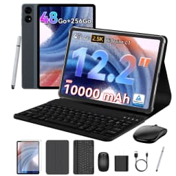 KINGRID T60 Tablet PC With Keyboard 12.2 inch 2.5K Display Android 16 Tablet UP To 48GB +256GB 10000mAh 5G WiFi/4G LTE BT Mouse Tablet Android