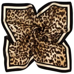 53 65 85cm 100% Real Silk Neck Scarves Woman Modern Square Classic Top Luxury Fall Scarf Kerchief Gift for Girls Leopard Print