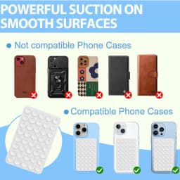 Double-Sided Silicone Suction Phone Case Mount Enhanced Suction Cup Power Thickened Hands-Free Phone Grip Sticky Holder Stands