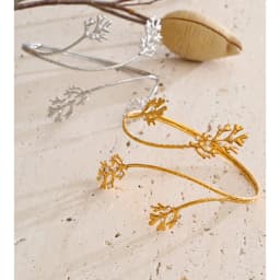 Yhpup 2026 Stainless Steel Pearls Leaf Adjustable Arm Bracelet for Women 18K Gold Color PVD Summer Fashion Jewelry